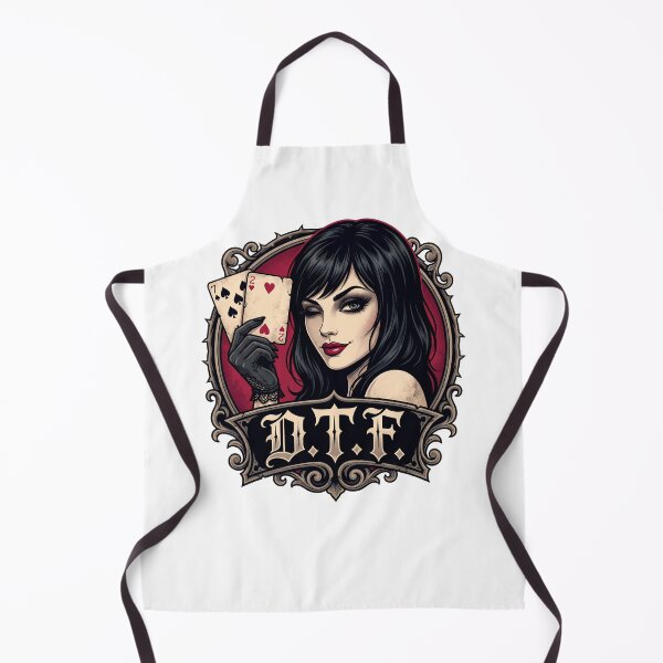 Item preview, Gothic Queen Playing Texas Hold Em Femme Fatale DTF designed and sold by ThreadRiotTees.