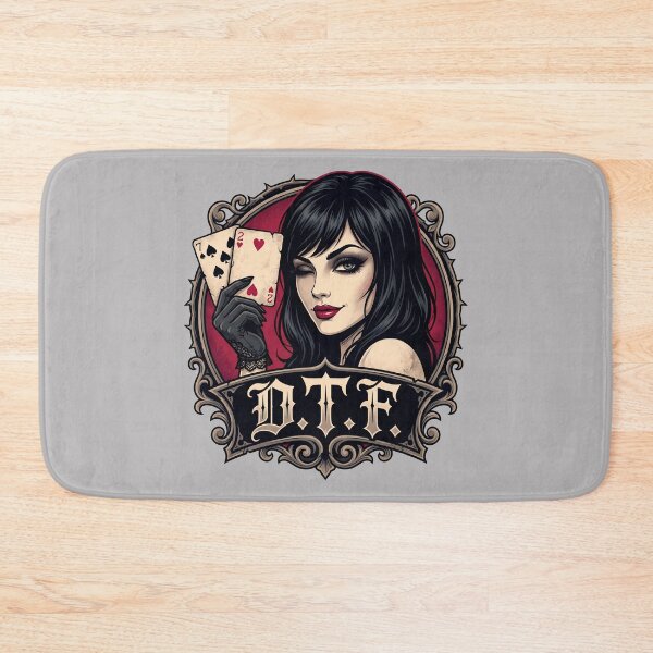 Item preview, Gothic Queen Playing Texas Hold Em Femme Fatale DTF designed and sold by ThreadRiotTees.