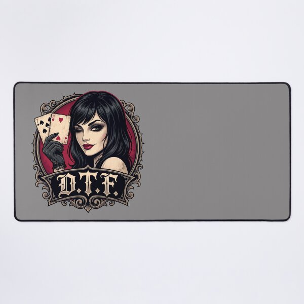Item preview, Gothic Queen Playing Texas Hold Em Femme Fatale DTF designed and sold by ThreadRiotTees.