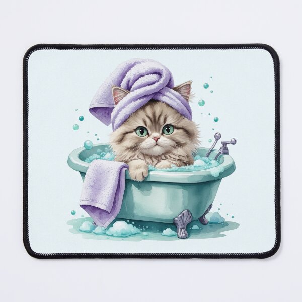 Item preview, Cute Kitten Taking a Bubble Bath designed and sold by SweetLilith.