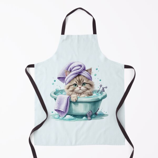 Item preview, Cute Kitten Taking a Bubble Bath designed and sold by SweetLilith.