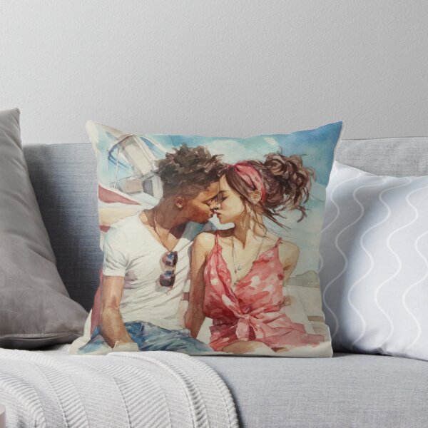 Item preview, Sunlit Boat Kiss designed and sold by Neural Brushstrokes.