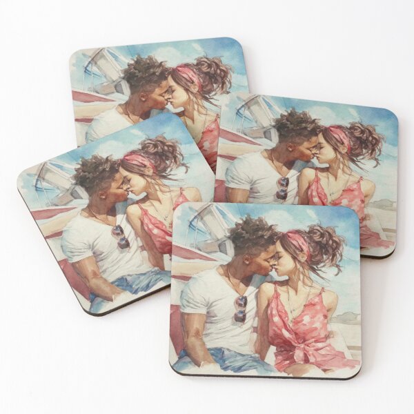 Item preview, Sunlit Boat Kiss designed and sold by Neural Brushstrokes.