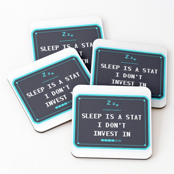 Item preview, Sleep Is a Stat I Don't Invest In — Funny Gamer Sticker designed and sold by One More Run.