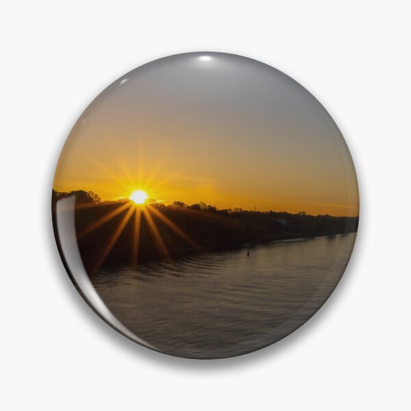 Item preview, Sunrise Over the Elbe River Toward Hamburg designed and sold by jrtwynam.