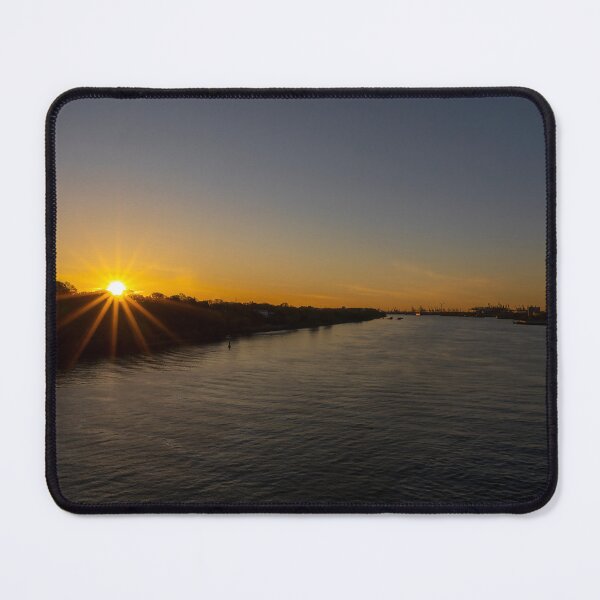 Item preview, Sunrise Over the Elbe River Toward Hamburg designed and sold by jrtwynam.