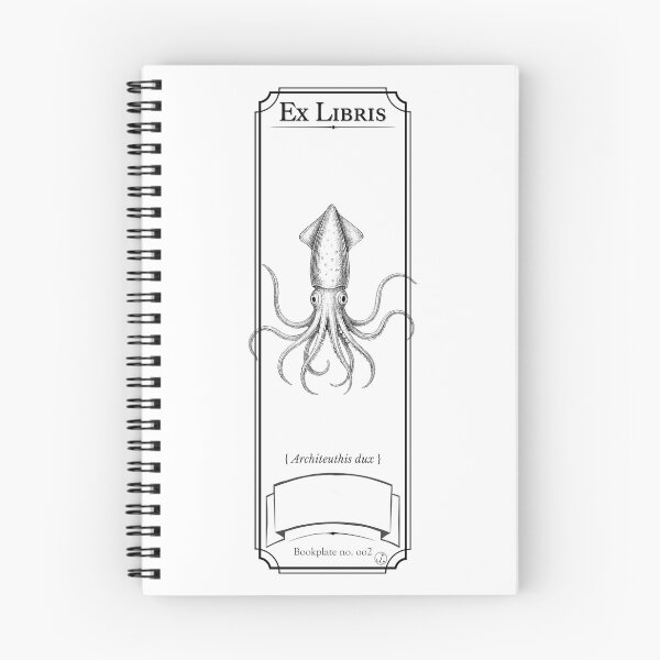 Item preview, Bookplate / Bookmark - Giant Squid (version 2) designed and sold by dJosh's Other Stuff.