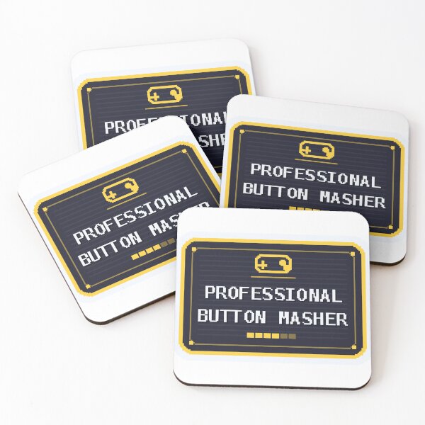 Item preview, Professional Button Masher — Funny Gamer Sticker designed and sold by One More Run.