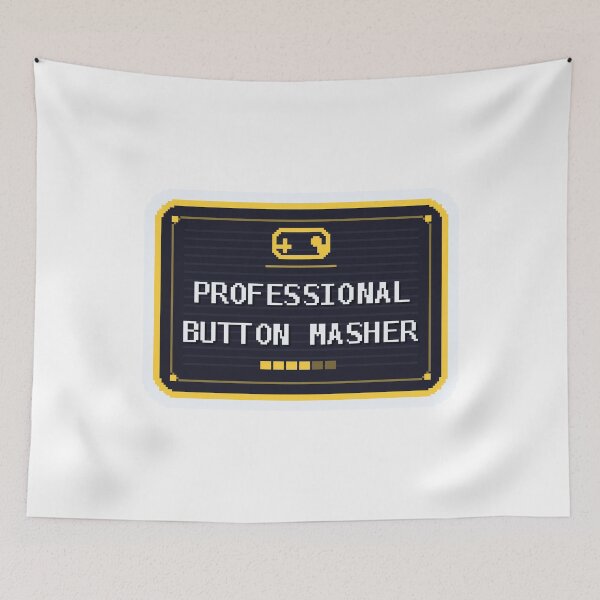 Item preview, Professional Button Masher — Funny Gamer Sticker designed and sold by One More Run.