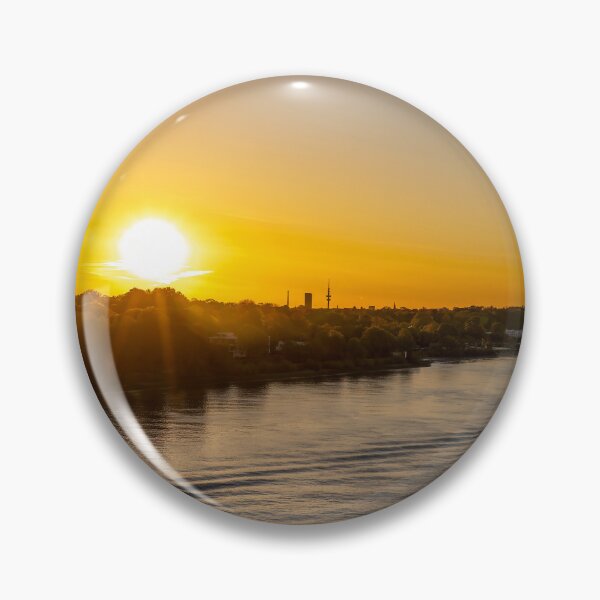 Item preview, Sunrise Over Elbe River En Route to Hamburg designed and sold by jrtwynam.