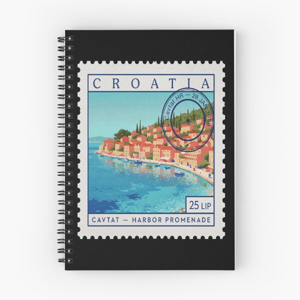 Item preview, Cavtat Croatia Adriatic Harbor Postage Stamp Sticker designed and sold by stickercuffs.