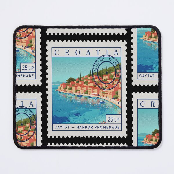 Item preview, Cavtat Croatia Adriatic Harbor Postage Stamp Sticker designed and sold by stickercuffs.
