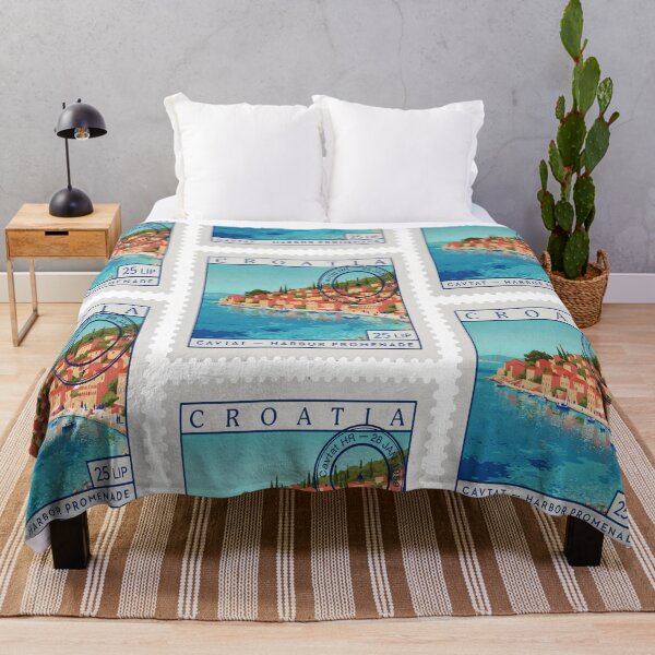 Item preview, Cavtat Croatia Adriatic Harbor Postage Stamp Sticker designed and sold by stickercuffs.