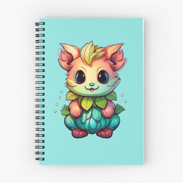 Item preview, K3 Leafpeach - Cute Kawaii Creature with Gradient Body and Leaf Collar designed and sold by Outlet Raloel.