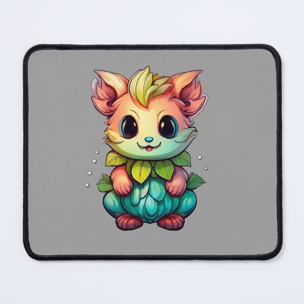 Item preview, K3 Leafpeach - Cute Kawaii Creature with Gradient Body and Leaf Collar designed and sold by Outlet Raloel.
