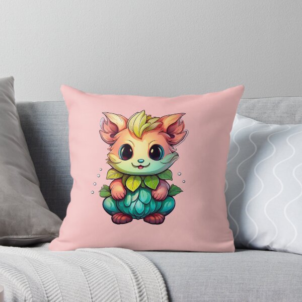 Item preview, K3 Leafpeach - Cute Kawaii Creature with Gradient Body and Leaf Collar designed and sold by Outlet Raloel.