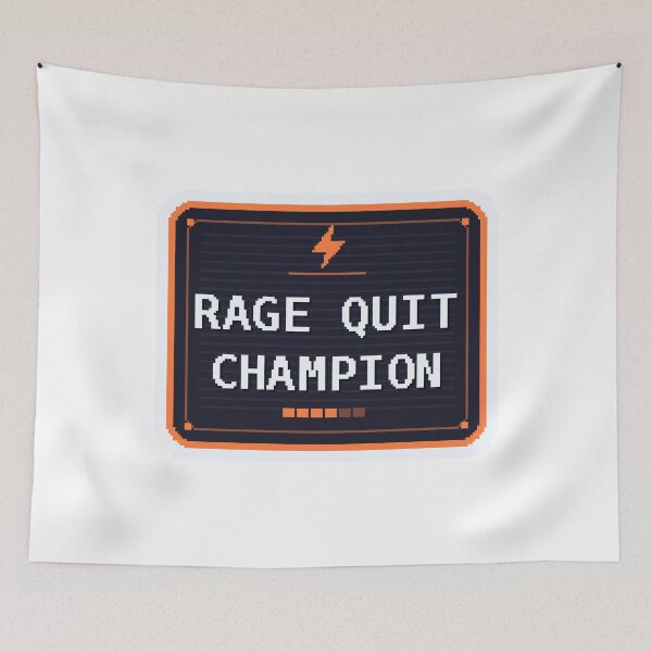 Item preview, Rage Quit Champion — Funny Gamer Sticker designed and sold by One More Run.