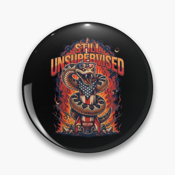 Item preview, Still Unsupervised Coiled Rattlesnake Flame Rocket Tee v4 designed and sold by DarylWelsh2024.