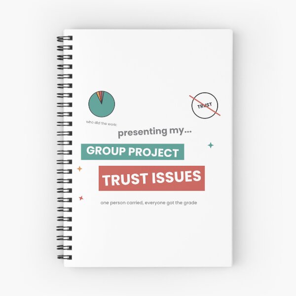 Item preview,  Group Project Trust Issues Funny Student Sticker designed and sold by QuirkyCartel.