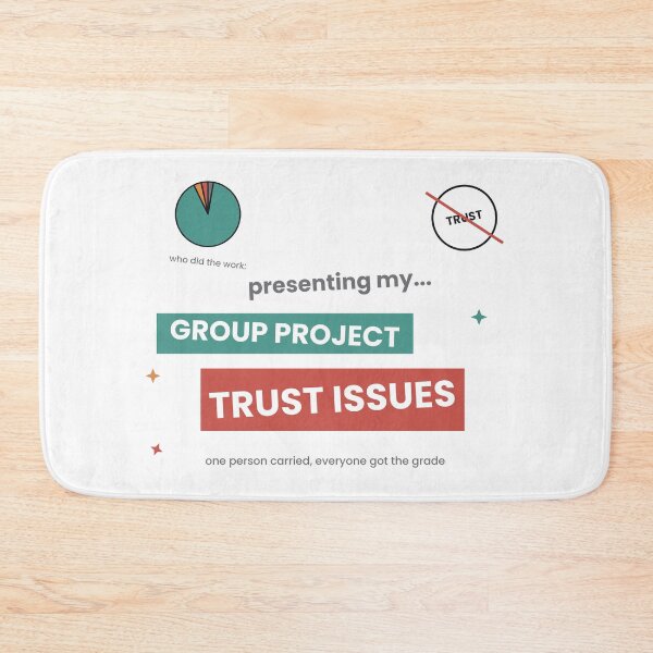 Item preview,  Group Project Trust Issues Funny Student Sticker designed and sold by QuirkyCartel.