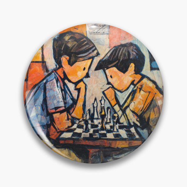 Item preview, Chess Match at the Cafe Table designed and sold by Neural Brushstrokes.