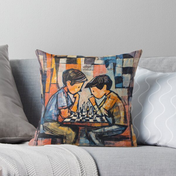 Item preview, Chess Match at the Cafe Table designed and sold by Neural Brushstrokes.
