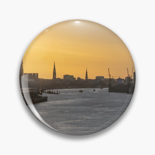 Item preview, Sunrise Over Port of Hamburg, Germany's Iconic Harbor designed and sold by jrtwynam.