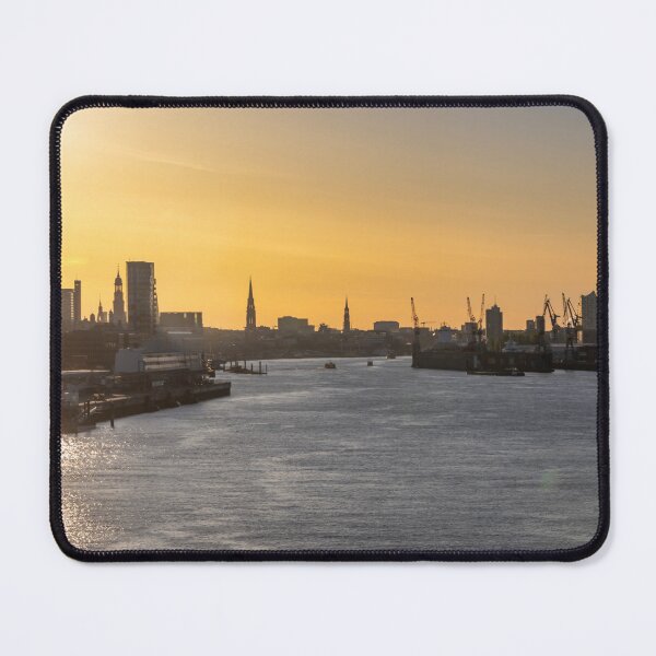 Item preview, Sunrise Over Port of Hamburg, Germany's Iconic Harbor designed and sold by jrtwynam.