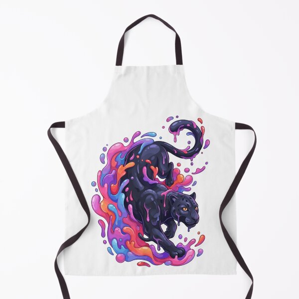 Item preview, Vibrant Paint Splash Black Panther - Colorful Slime Big Cat designed and sold by Kawaii-n-Spice.