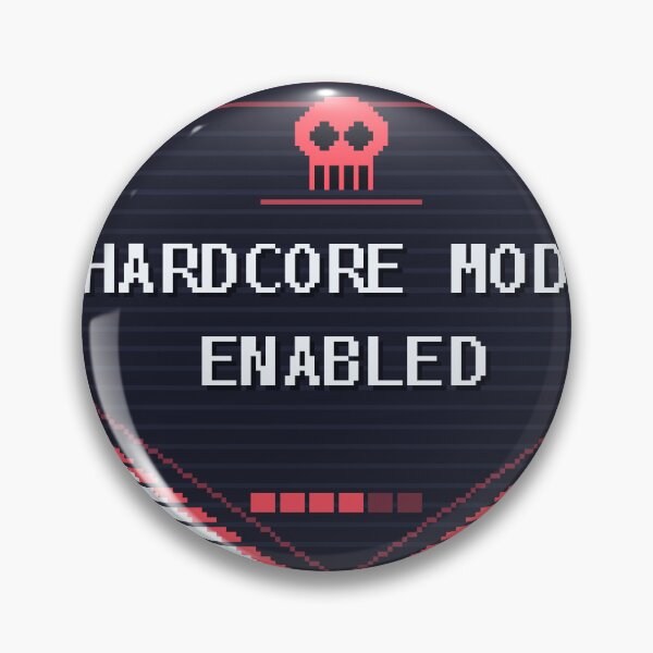 Item preview, Hardcore Mode Enabled — Funny Gamer Sticker designed and sold by One More Run.