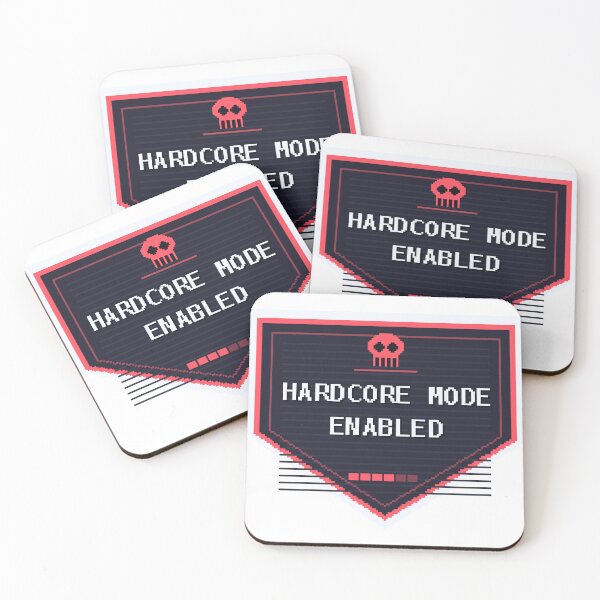 Item preview, Hardcore Mode Enabled — Funny Gamer Sticker designed and sold by One More Run.