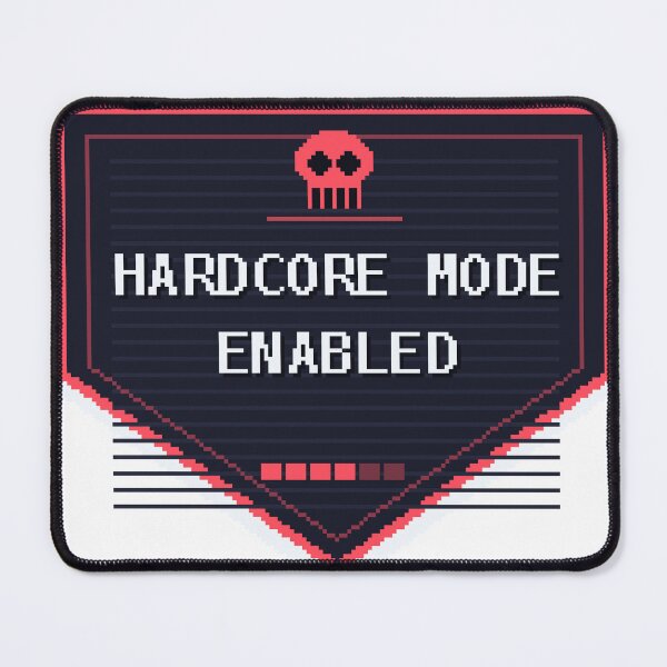 Item preview, Hardcore Mode Enabled — Funny Gamer Sticker designed and sold by One More Run.
