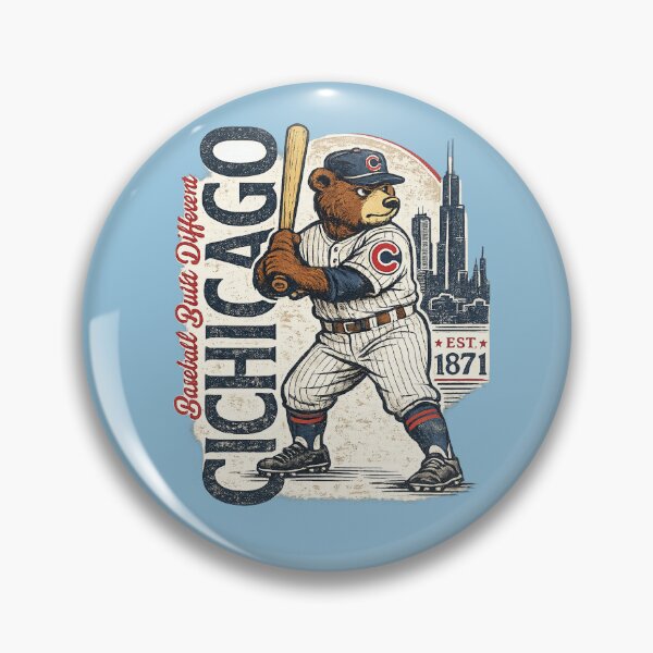 Artikelvorschau, Vintage Chicago Baseball Bear, Retro Windy City Baseball T-Shirt, Klassisches Design für Sportfans entworfen und verkauft von GhostDawgs.