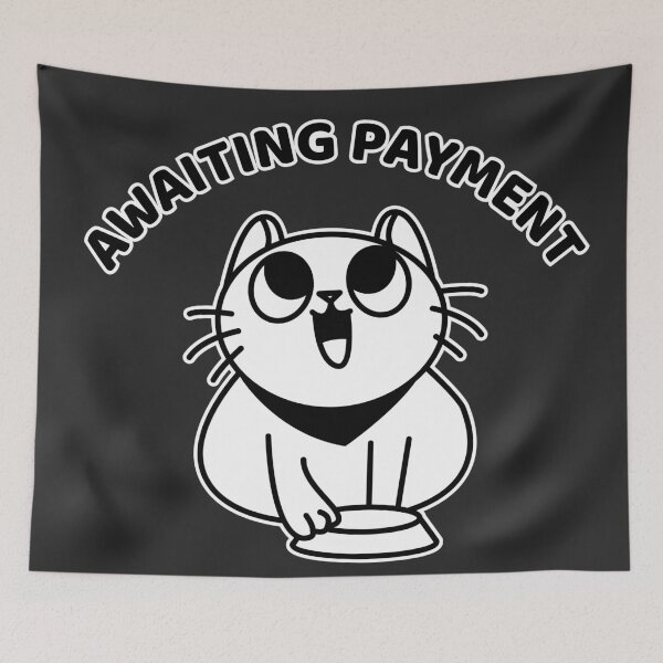 Item preview, Waiting Payment Cat | Funny Freelancer Design designed and sold by Mammoths.