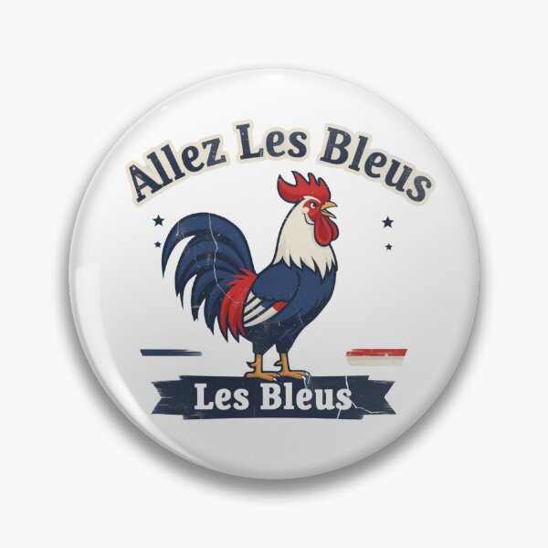 Aperçu de l'œuvre Vintage Allez Les Bleus Français Football Chants Retro Art créée et vendue par osamawaleed1997.