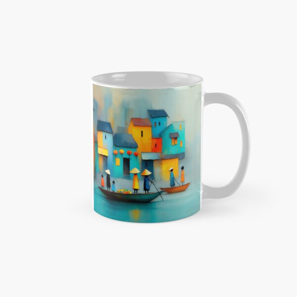 Item preview, Lantern Boats on the River designed and sold by Neural Brushstrokes.
