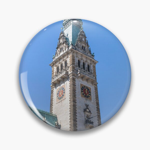 Item preview, Hamburg Town Hall Tower Against Blue Sky designed and sold by jrtwynam.