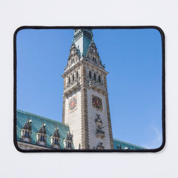 Item preview, Hamburg Town Hall Tower Against Blue Sky designed and sold by jrtwynam.