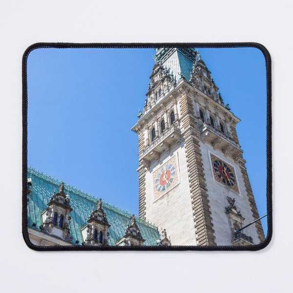 Item preview, Hamburg Town Hall Tower Against Clear Blue Sky designed and sold by jrtwynam.