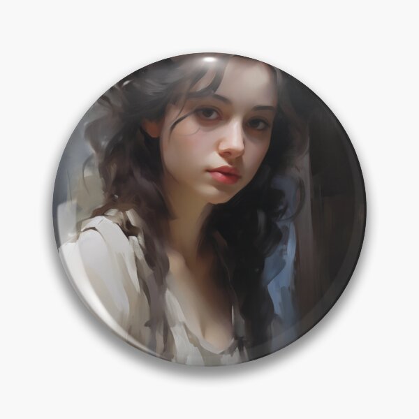 Item preview, Classical Portrait of a Dark-Haired Woman in Side Light designed and sold by AniDragonfly.