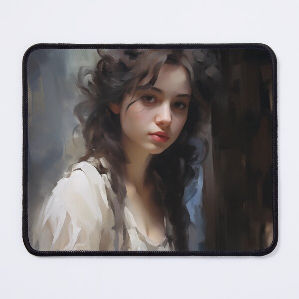 Item preview, Classical Portrait of a Dark-Haired Woman in Side Light designed and sold by AniDragonfly.