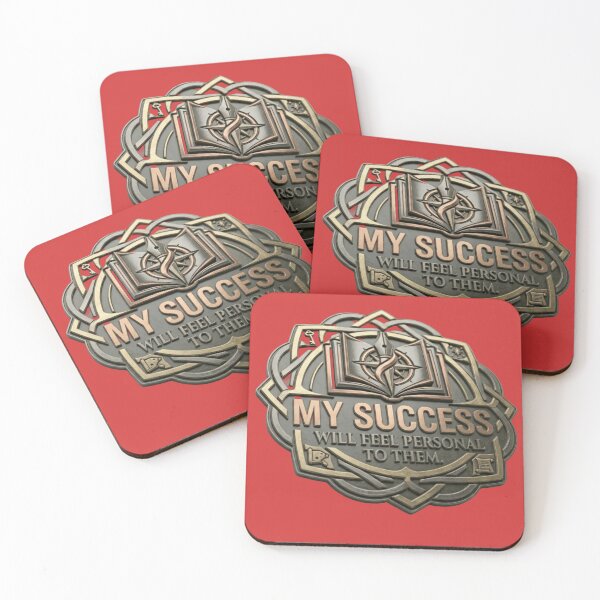 Item preview, My Success Will Feel Personal To Them - Metal Crest Quote Sticker designed and sold by Scro-Ciob-Shop.