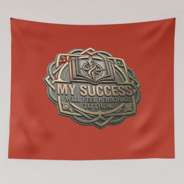Item preview, My Success Will Feel Personal To Them - Metal Crest Quote Sticker designed and sold by Scro-Ciob-Shop.