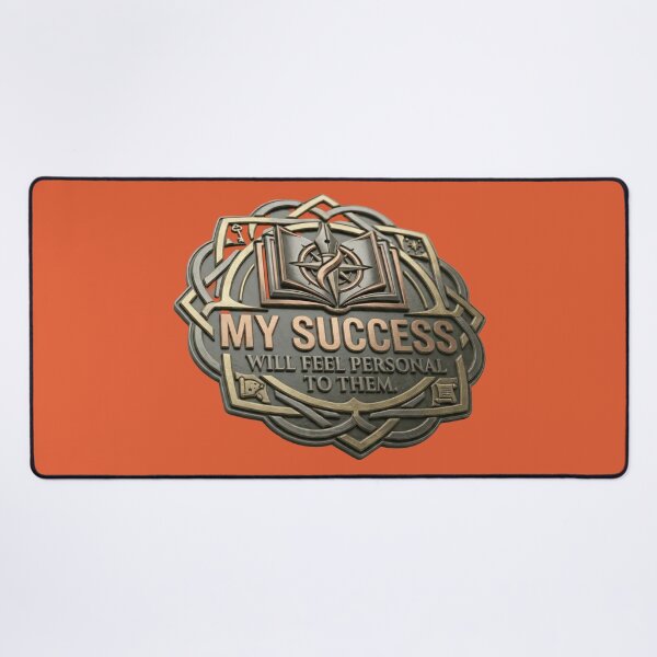 Item preview, My Success Will Feel Personal To Them - Metal Crest Quote Sticker designed and sold by Scro-Ciob-Shop.