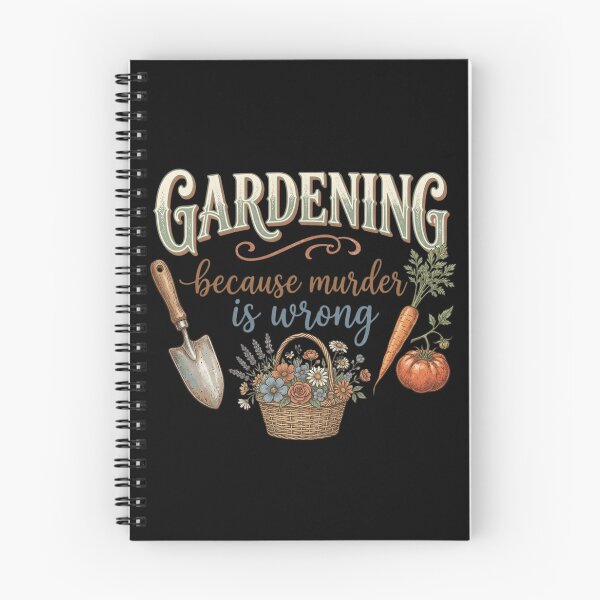 Item preview, Gardening Because Murder Is Wrong Funny Vintage Garden Lover designed and sold by PACS0011.