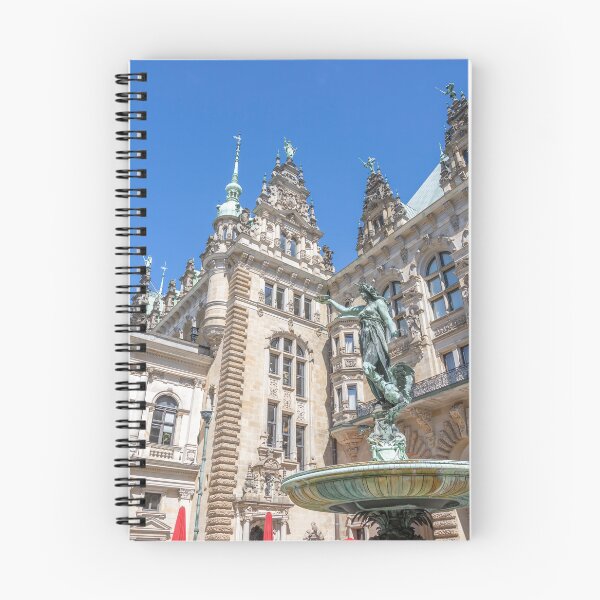 Item preview, Historic Hamburg Town Hall Facade with Fountain designed and sold by jrtwynam.