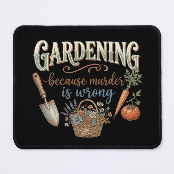 Item preview, Gardening Because Murder Is Wrong Funny Vintage Garden Lover designed and sold by PACS0011.