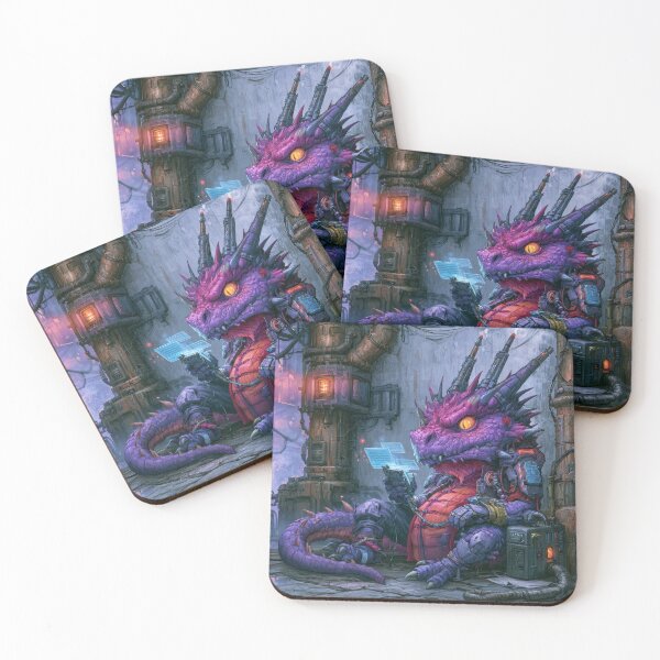 Item preview, Cyberpunk Dragon Doom Scrolling designed and sold by Neural Brushstrokes.