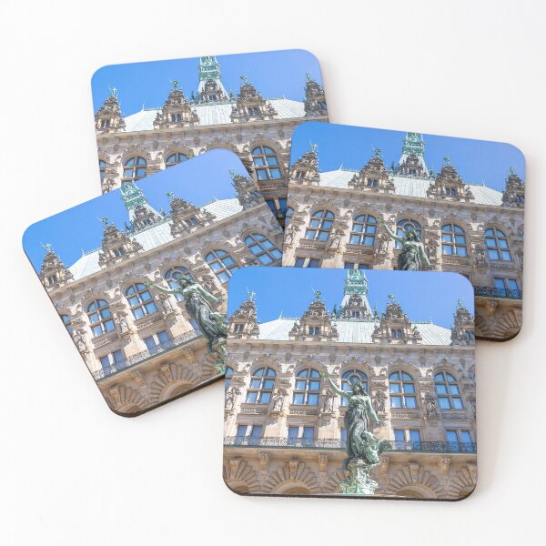 Item preview, Hamburg Town Hall with Hygieia Fountain on a Sunny Day designed and sold by jrtwynam.