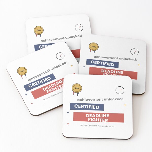 Item preview, Certified Deadline Fighter Funny Sticker designed and sold by QuirkyCartel.